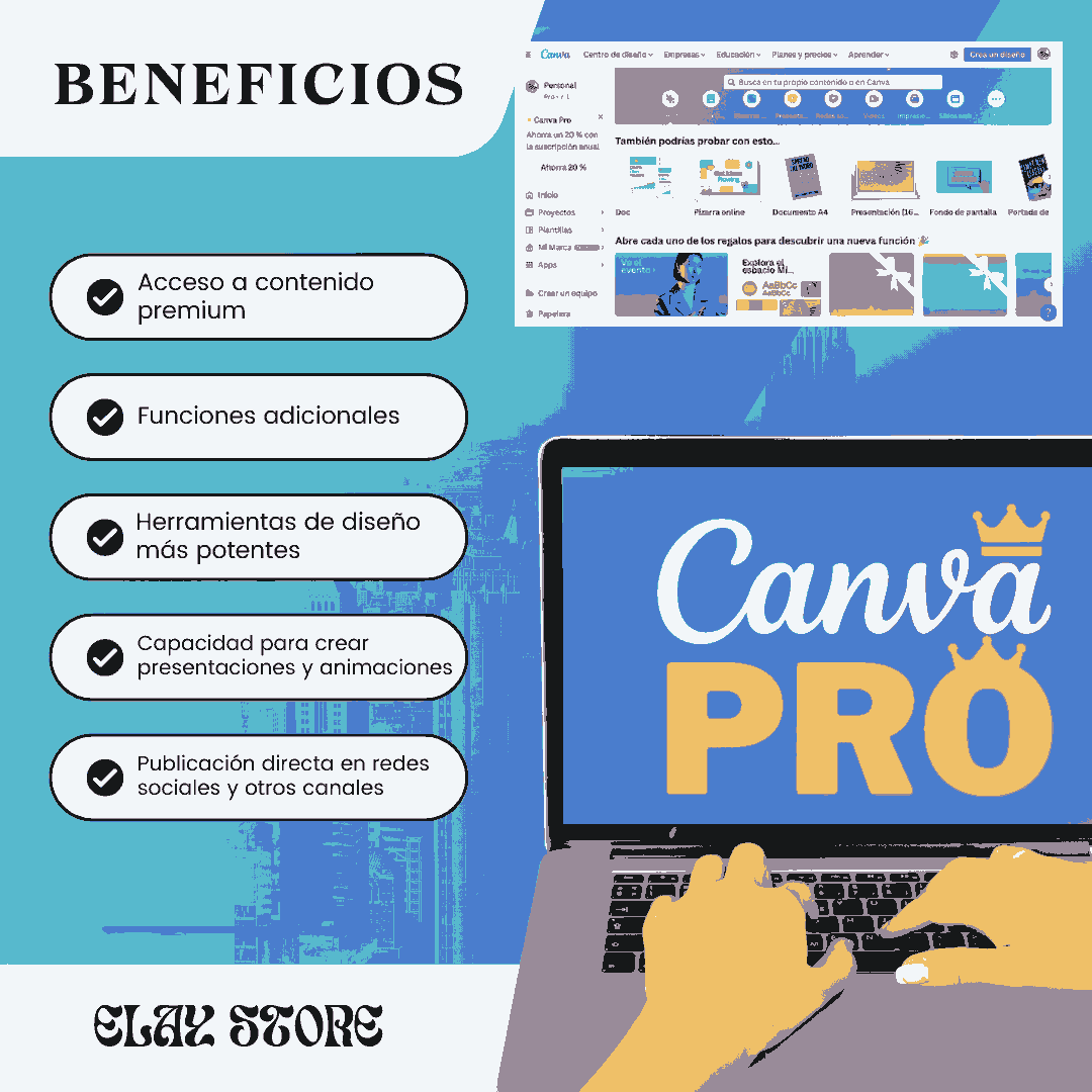 CANVA PRO PARA USO PERSONAL 30DIAS, ENTREGA AL WHATSAPP +591 76641876(compras con créditos)